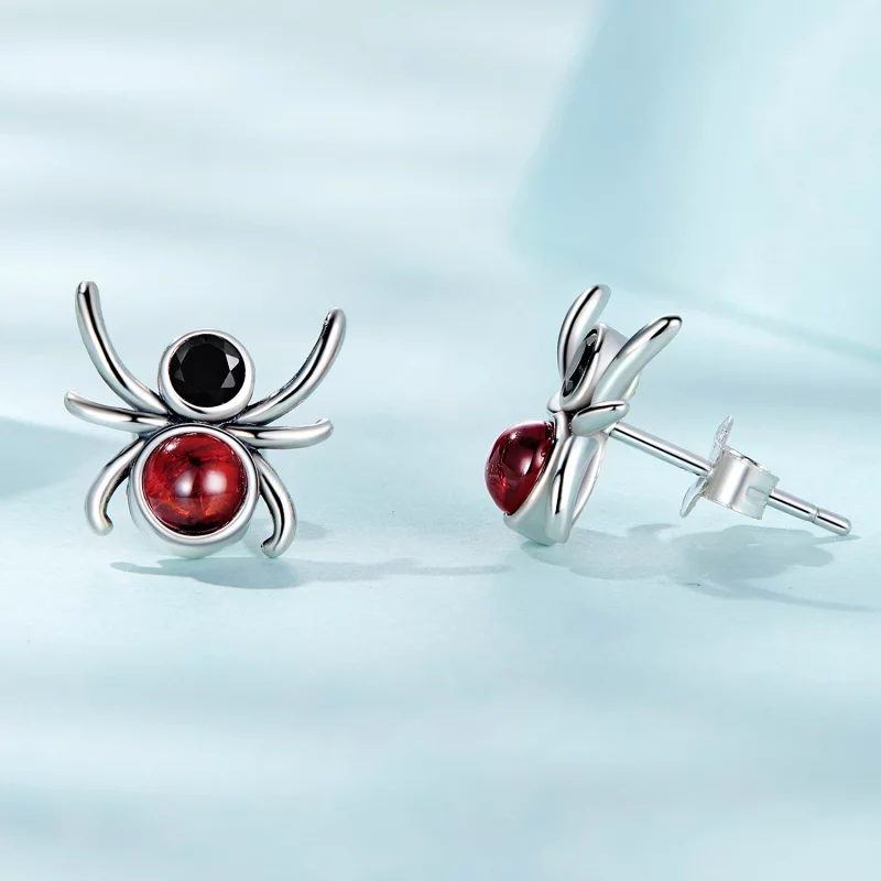 (image pour) Boucles d'oreilles à clous style Pandora avec une araignée - SCE1517 - Afficher 3