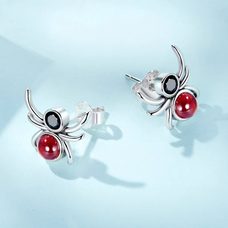 (image pour) Boucles d'oreilles à clous style Pandora avec une araignée - SCE1517 - Afficher 4