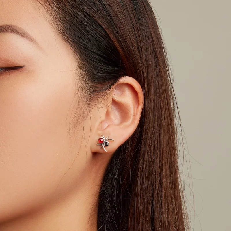 (image pour) Boucles d'oreilles à clous style Pandora avec une araignée - SCE1517 - Afficher 6