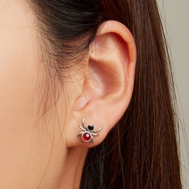 (image pour) Boucles d'oreilles à clous style Pandora avec une araignée - SCE1517 - Afficher 7