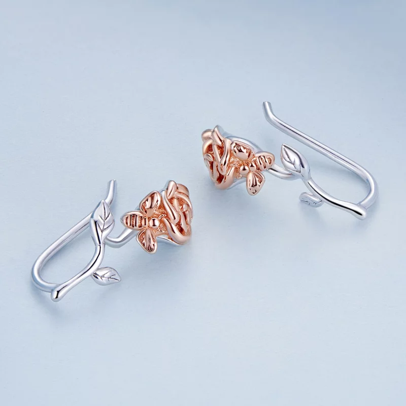 (image pour) Boucles d'oreilles clous style Pandora rose - BSE682 - Afficher 3