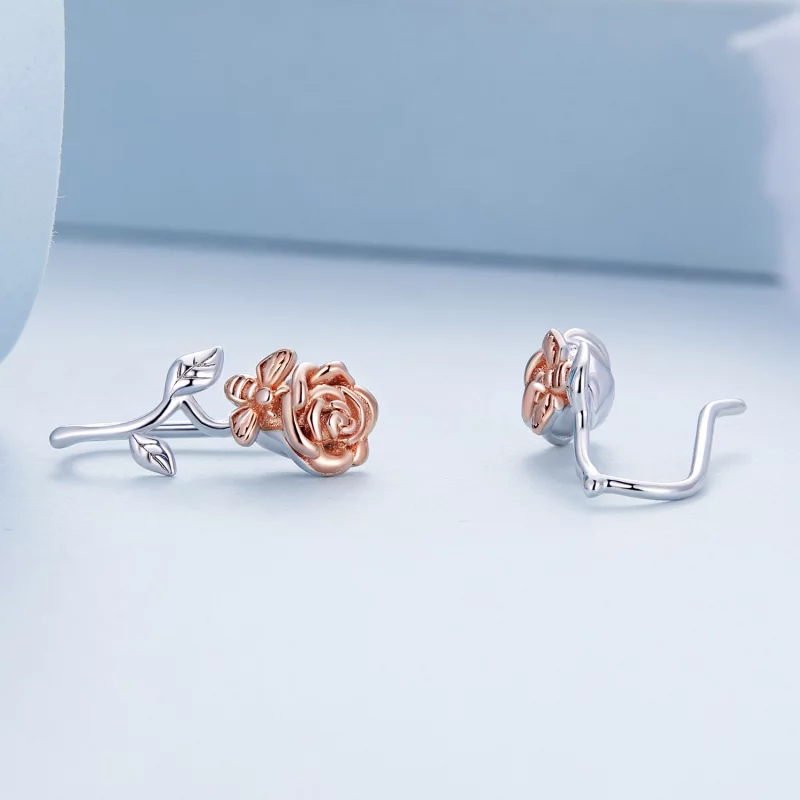 (image pour) Boucles d'oreilles clous style Pandora rose - BSE682 - Afficher 4