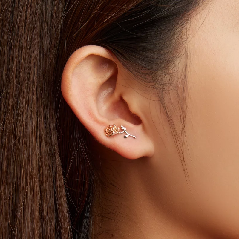 (image pour) Boucles d'oreilles clous style Pandora rose - BSE682 - Afficher 5