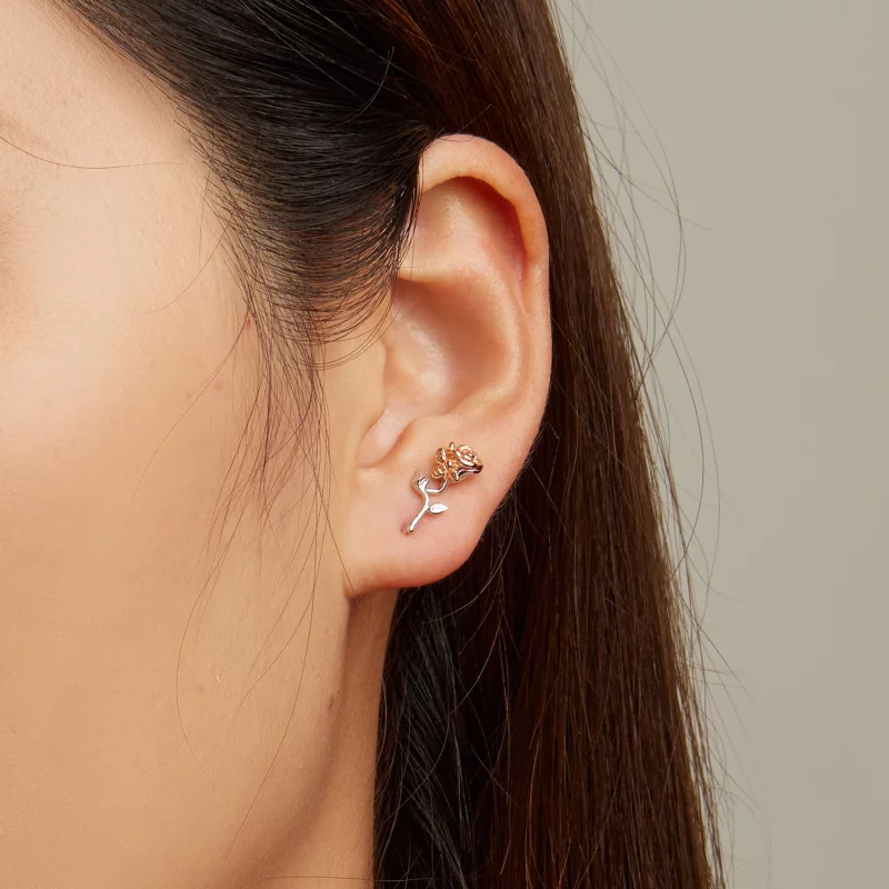 (image pour) Boucles d'oreilles clous style Pandora rose - BSE682 - Afficher 8
