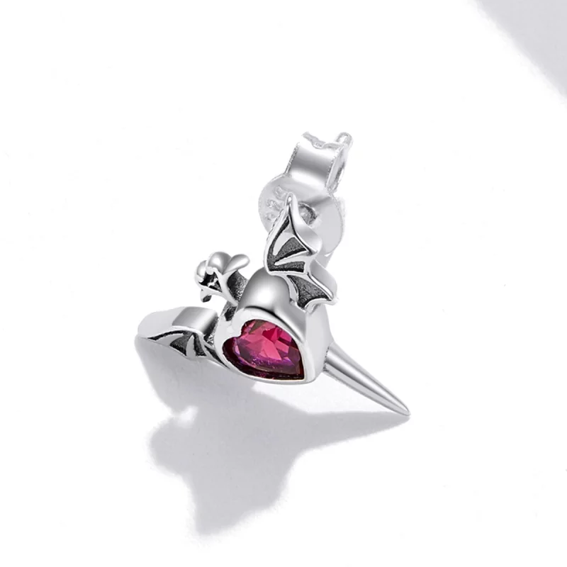 (image pour) Boucles d'oreilles créoles style Pandora avec ailes d'amour - SCE1179 - Afficher 2