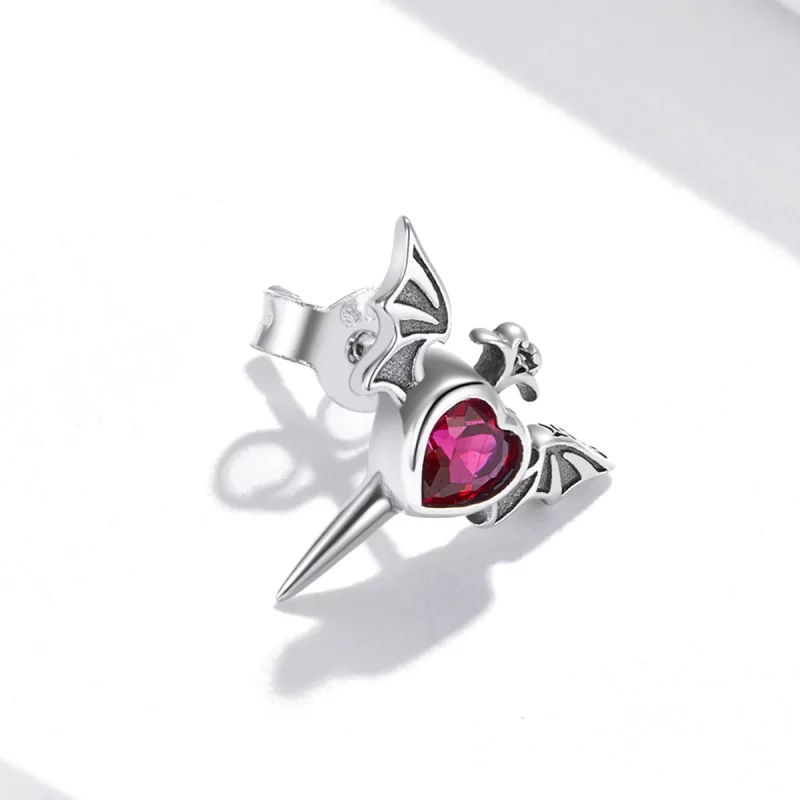 (image pour) Boucles d'oreilles créoles style Pandora avec ailes d'amour - SCE1179 - Afficher 3