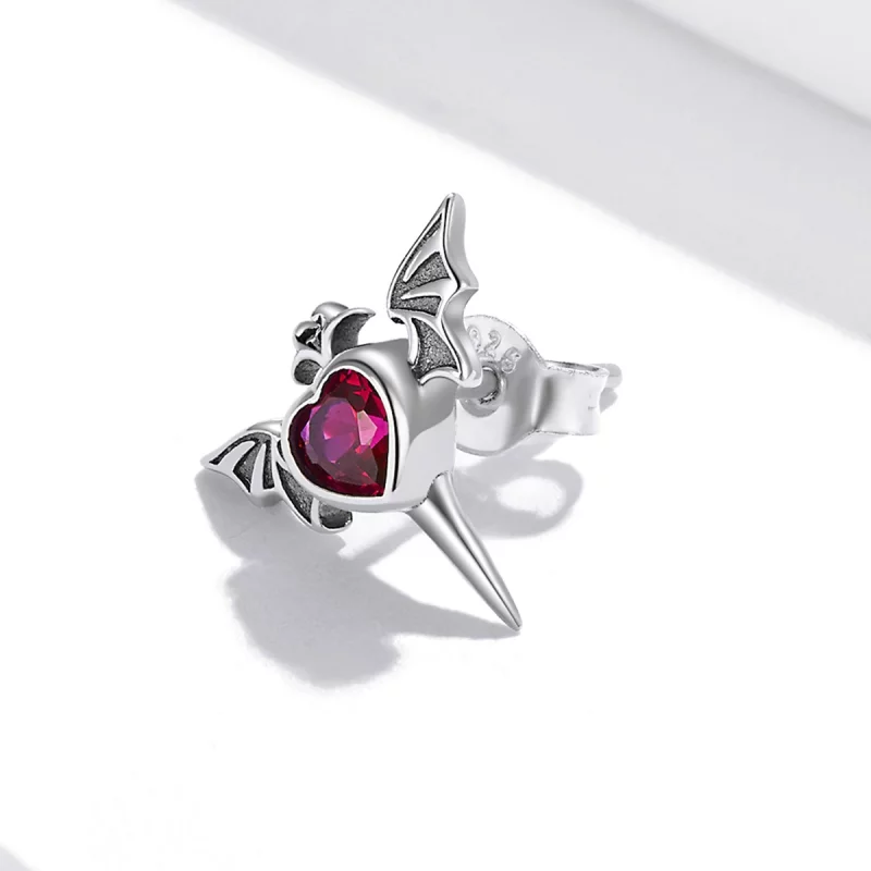 (image pour) Boucles d'oreilles créoles style Pandora avec ailes d'amour - SCE1179 - Afficher 4