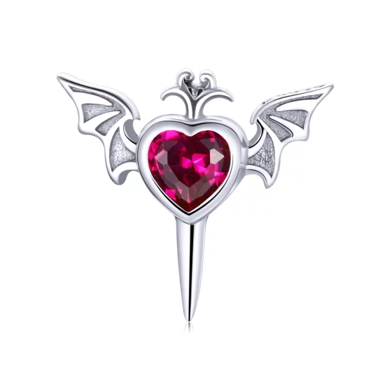 (image pour) Boucles d'oreilles créoles style Pandora avec ailes d'amour - SCE1179