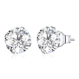 (image pour) Boucles d'oreilles à griffes en zircone de style Pandora - BSE166
