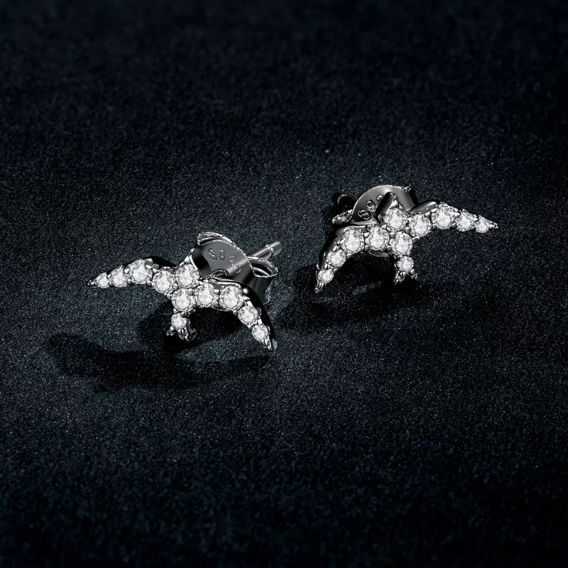 (image pour) Boucles d'oreilles mini-hirondelles de style Pandora - BSE594 - Afficher 5