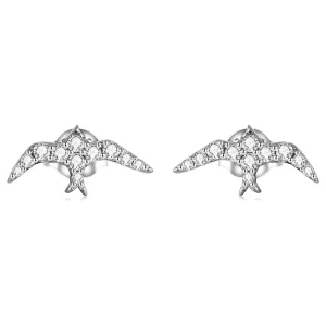 (image pour) Boucles d'oreilles mini-hirondelles de style Pandora - BSE594
