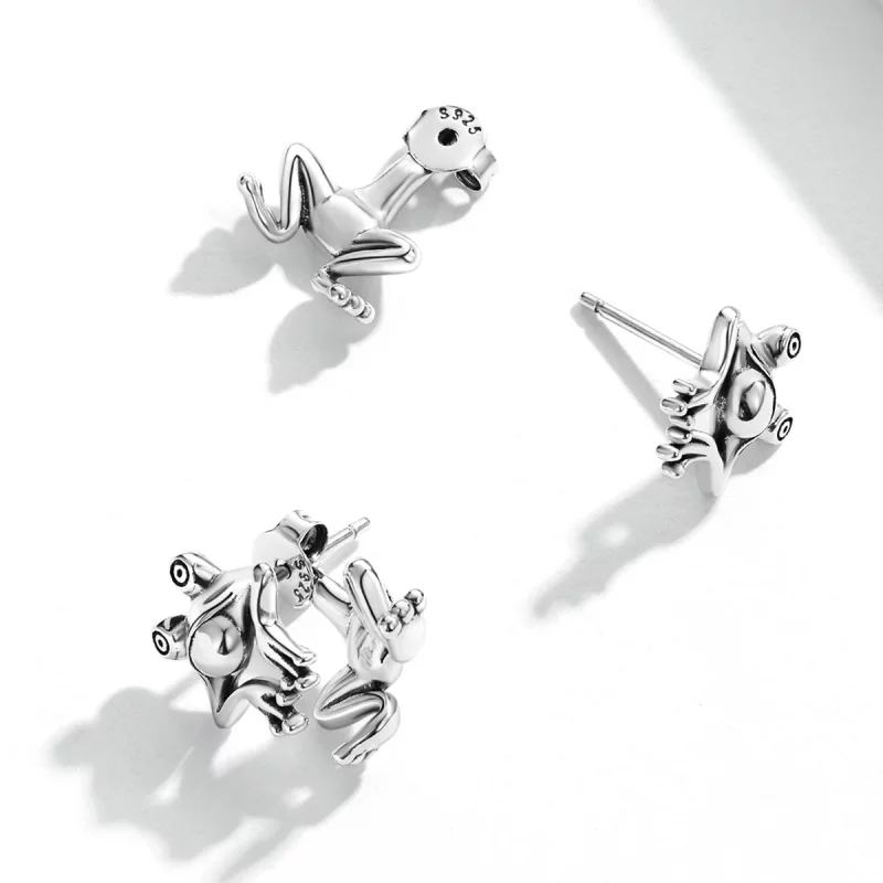 (image pour) Boucles d'oreilles Pandora Style Funny Frog - SCE1324 - Afficher 4