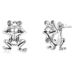 (image pour) Boucles d'oreilles Pandora Style Funny Frog - SCE1324