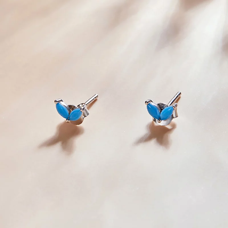 (image pour) Boucles d'oreilles papillon délicates de style Pandora - SCE1240-BU - Afficher 2