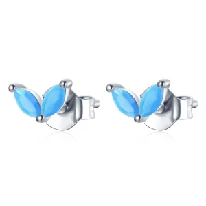 (image pour) Boucles d'oreilles papillon délicates de style Pandora - SCE1240-BU