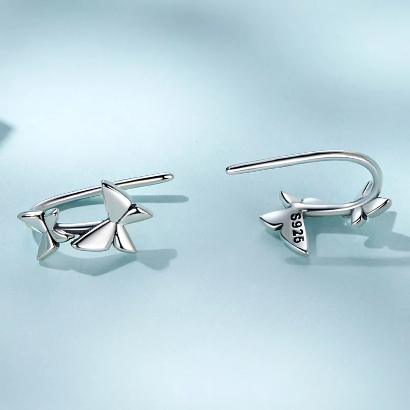 (image pour) Boucles d'oreilles papillon style Pandora - SCE1501 - Afficher 4