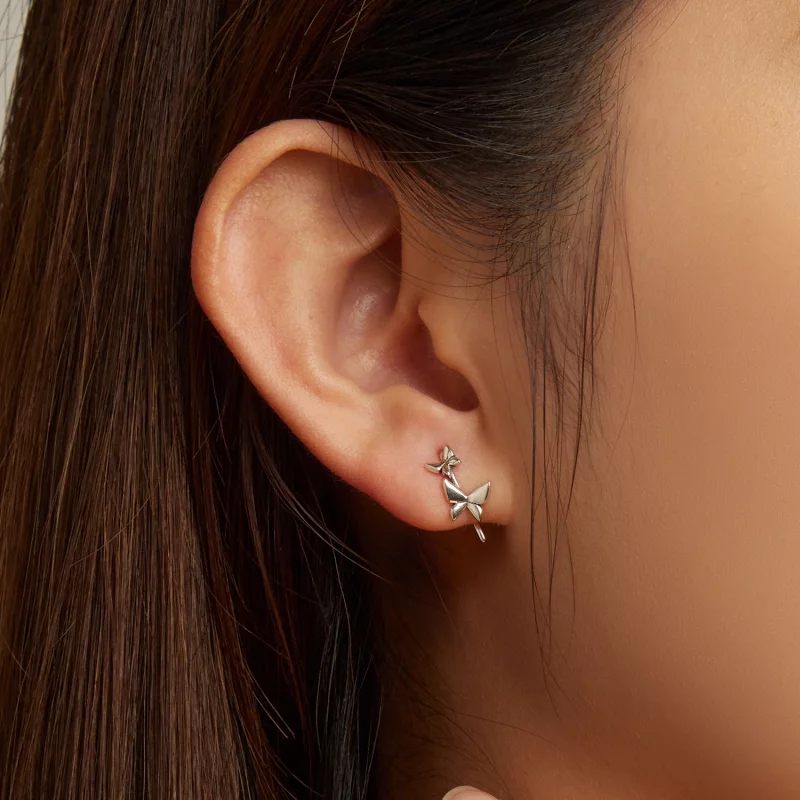 (image pour) Boucles d'oreilles papillon style Pandora - SCE1501 - Afficher 5