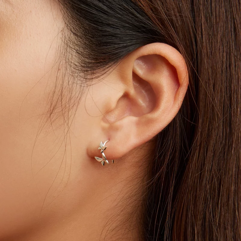 (image pour) Boucles d'oreilles papillon style Pandora - SCE1501 - Afficher 7