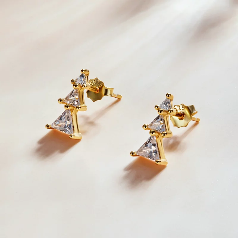 (image pour) Boucles d'oreilles pendantes de style Pandora, délicates, en forme de sapin de N - Afficher 2