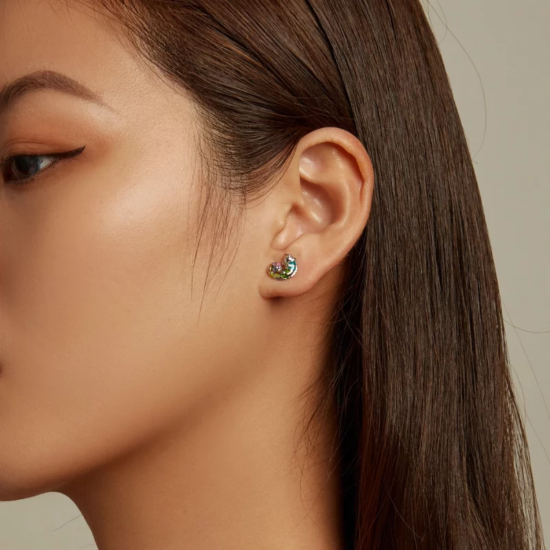 (image pour) Boucles d'oreilles pendantes style Pandora avec caméléon - BSE587 - Afficher 8