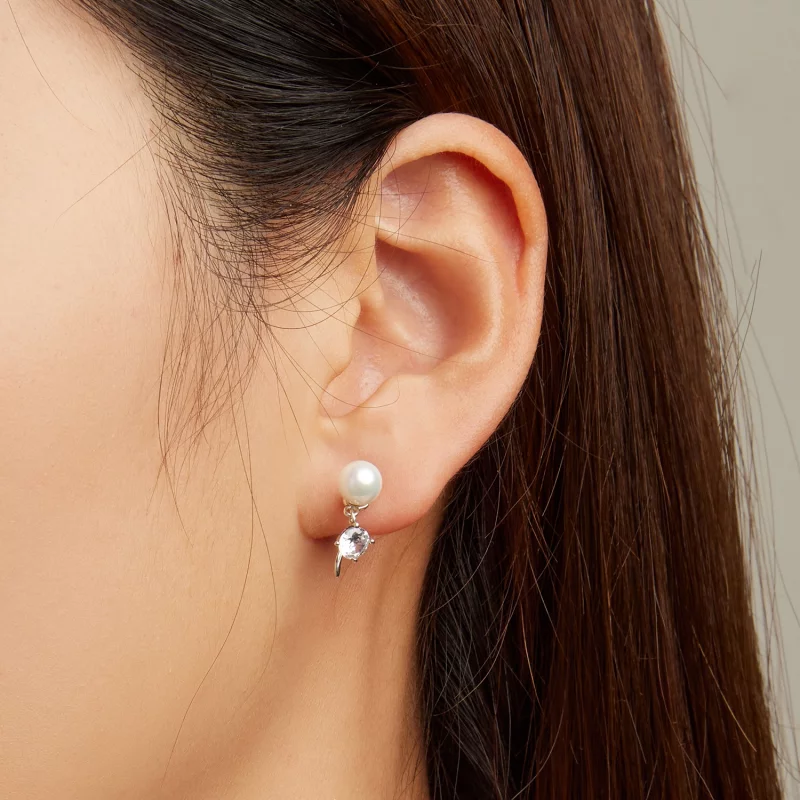(image pour) Boucles d'oreilles à perles de style Pandora - BSE684 - Afficher 6