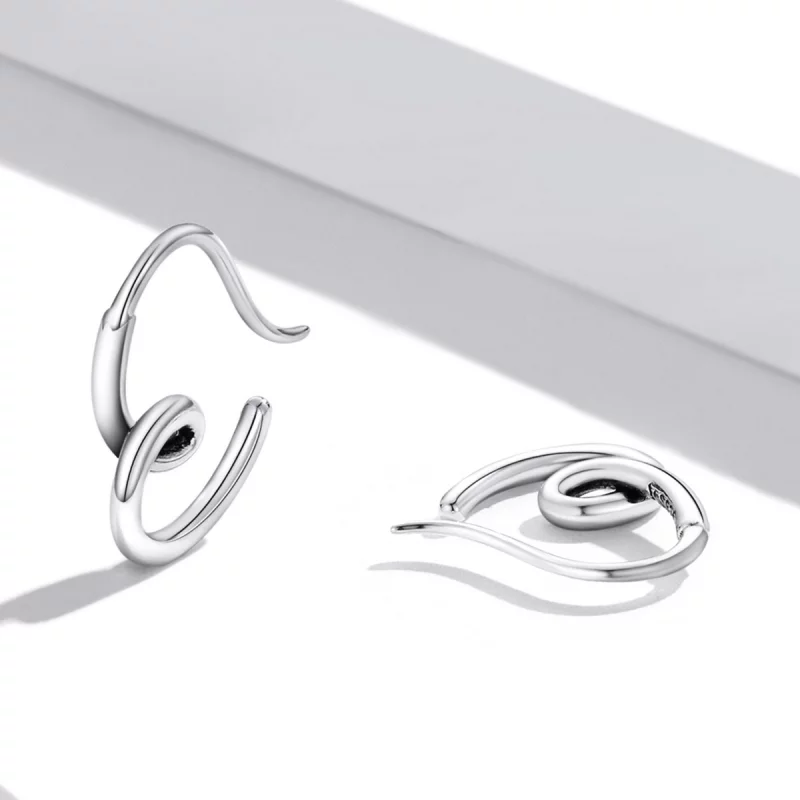 (image pour) Boucles d'oreilles simples en forme de cœur, style Pandora - SCE1333 - Afficher 3