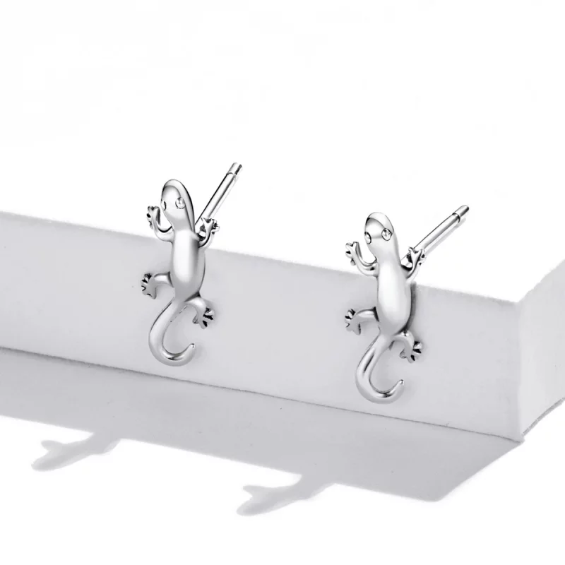 (image pour) Boucles d'oreilles stud créatives de style Pandora avec motif de gecko - SCE1292 - Afficher 2