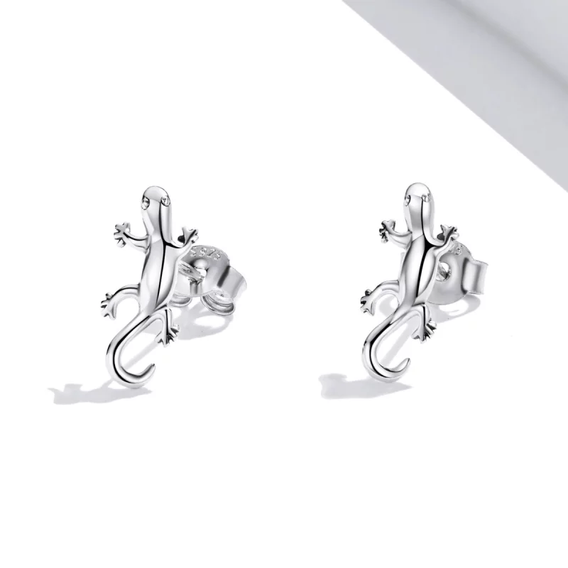 (image pour) Boucles d'oreilles stud créatives de style Pandora avec motif de gecko - SCE1292 - Afficher 3