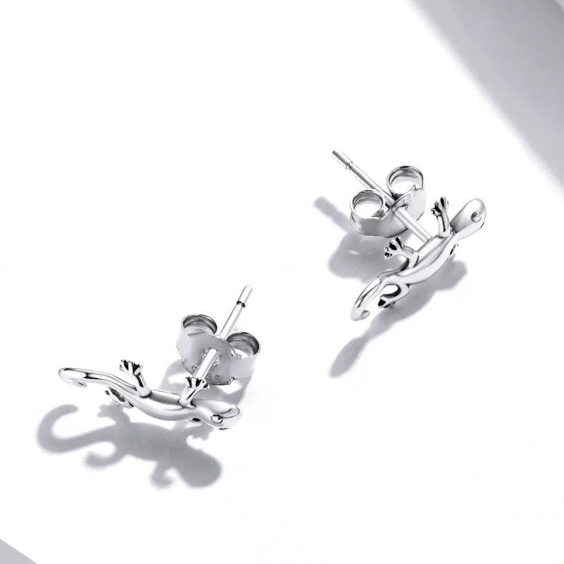 (image pour) Boucles d'oreilles stud créatives de style Pandora avec motif de gecko - SCE1292 - Afficher 4