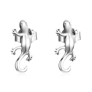 Boucles d'oreilles stud créatives de style Pandora avec motif de gecko - SCE1292 (image pour) Boucles d'oreilles stud créatives de style Pandora avec motif de gecko - SCE1292