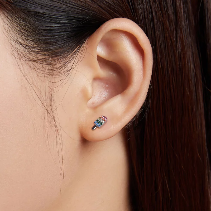 (image pour) Pandora Style Été Chéri - Boucles d'oreilles à clou crème glacée - BSE491-A - Afficher 7