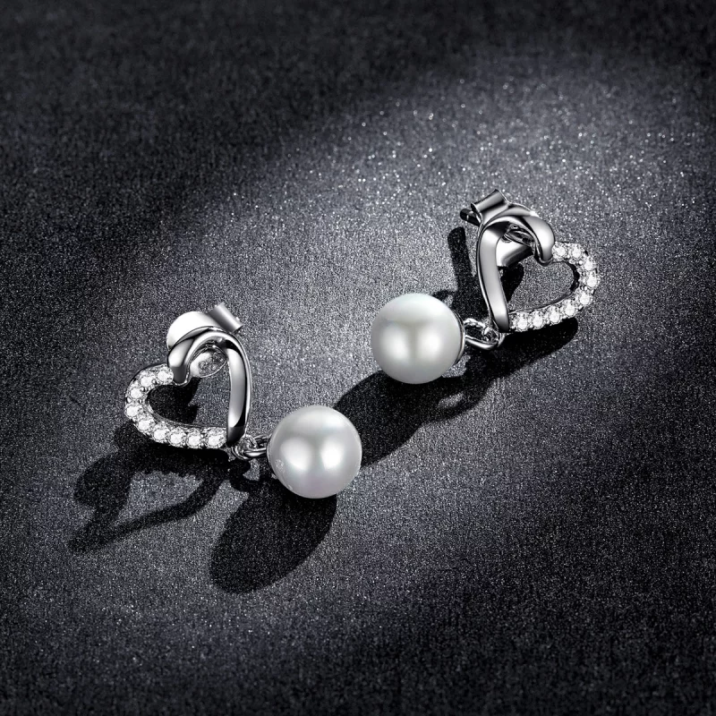 (image pour) Perles en forme de coquillage de style Pandora - Élégantes boucles d'oreilles à - Afficher 5