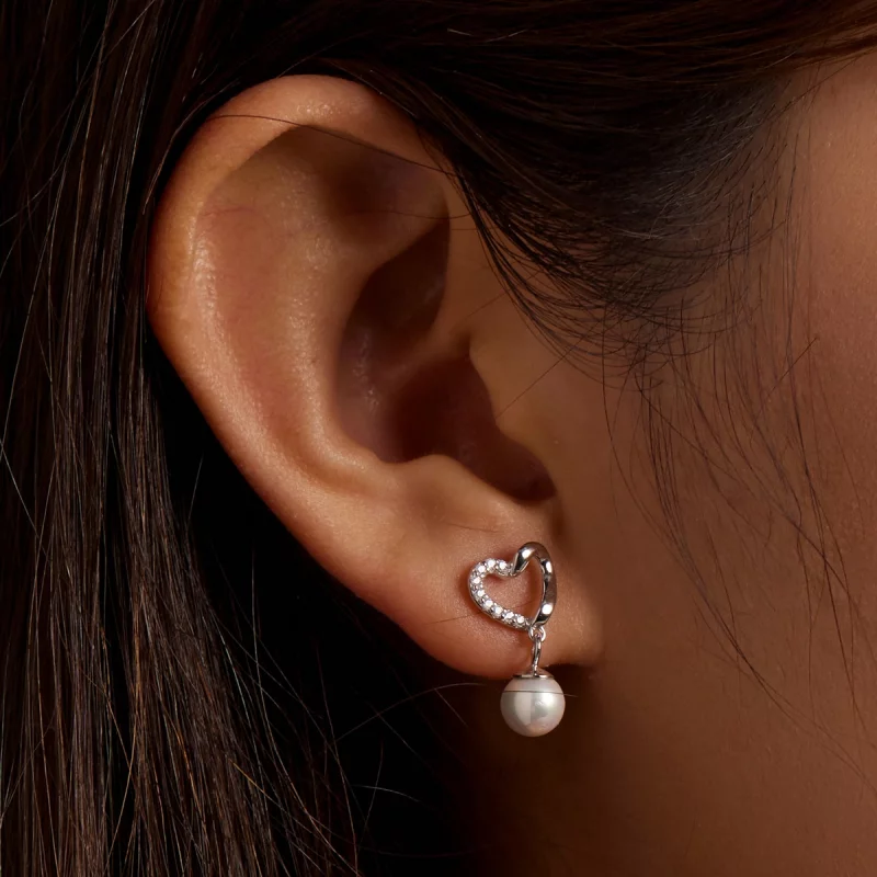 (image pour) Perles en forme de coquillage de style Pandora - Élégantes boucles d'oreilles à - Afficher 8