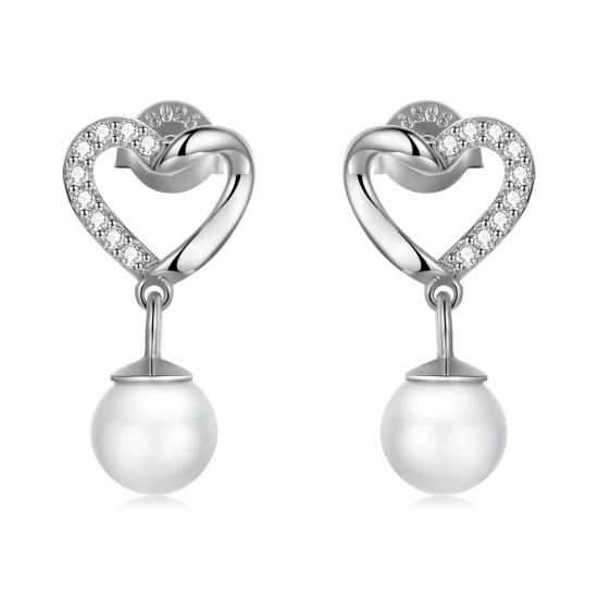 (image pour) Perles en forme de coquillage de style Pandora - Élégantes boucles d'oreilles à clous - BSE552
