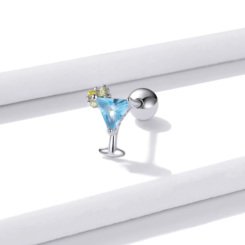 (image pour) Style Pandora Été Douceur - Boucles d'oreilles clous Boisson Glacée - BSE489 - Afficher 2