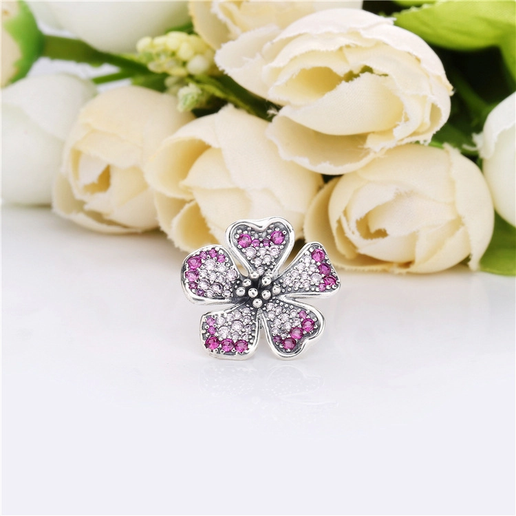 (image pour) Charm PANDORA Grande fleur de fleur de pêche 798073NCCMX - Afficher 2