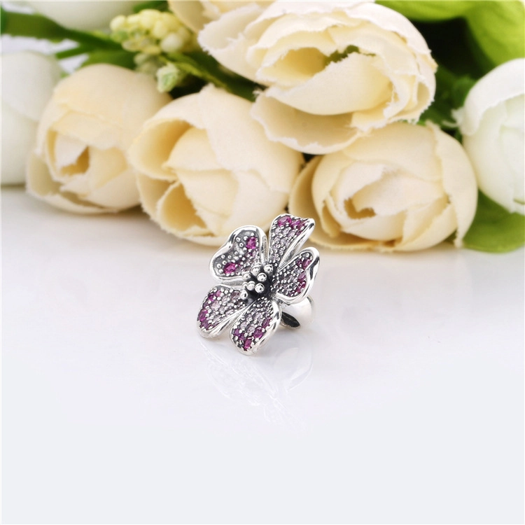 (image pour) Charm PANDORA Grande fleur de fleur de pêche 798073NCCMX - Afficher 3