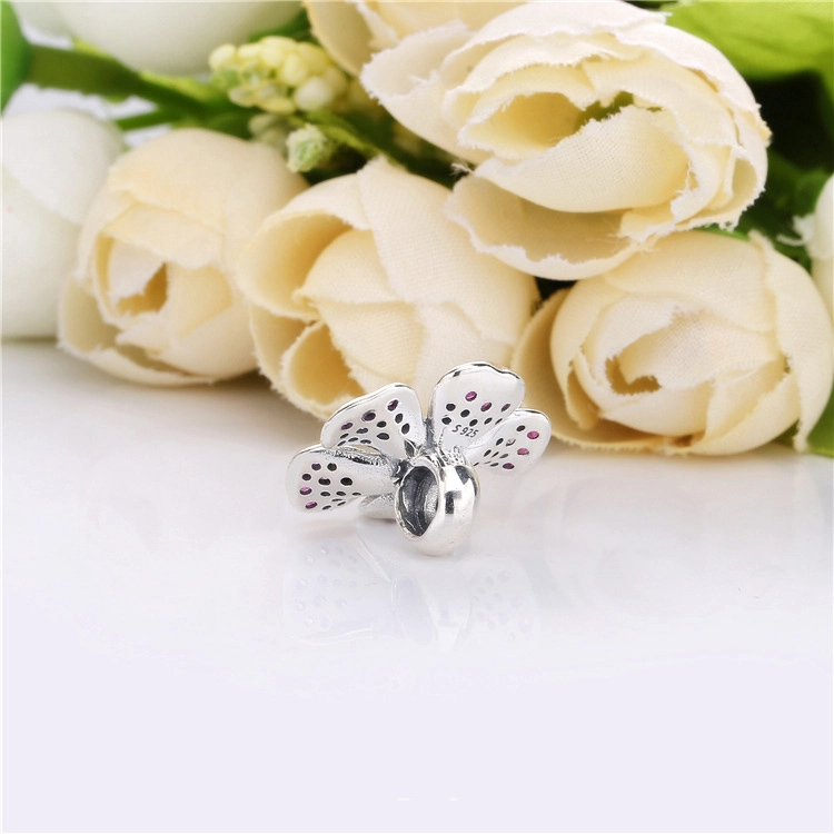 (image pour) Charm PANDORA Grande fleur de fleur de pêche 798073NCCMX - Afficher 4
