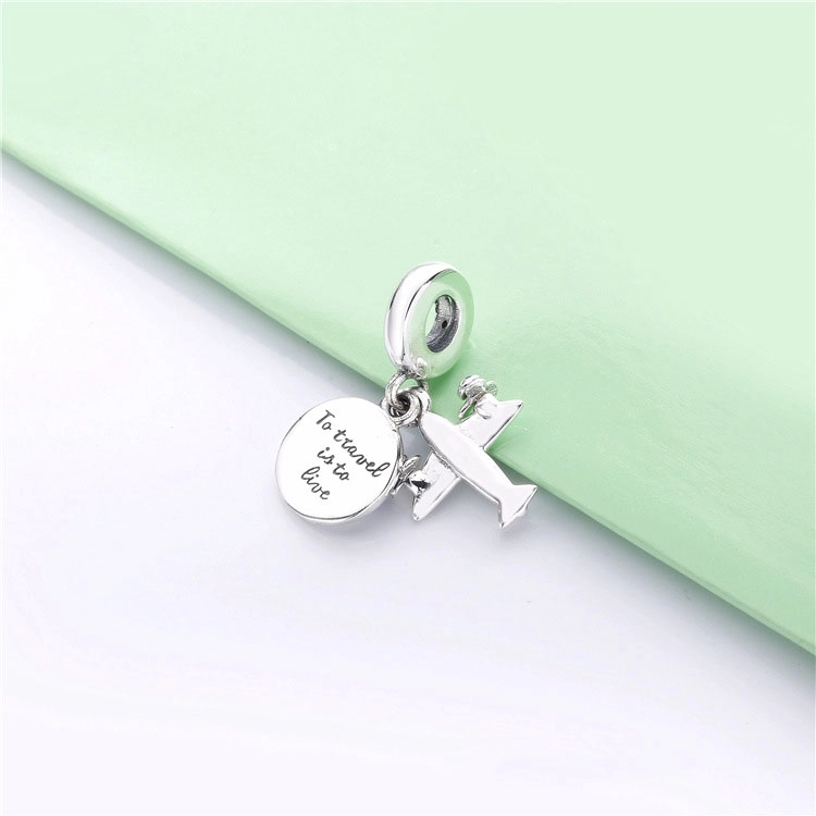 (image pour) Charm pendant PANDORA Avion en Argent 798027CZ - Afficher 3