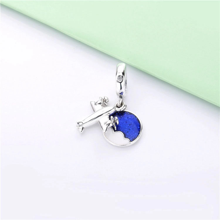 (image pour) Charm pendant PANDORA Avion en Argent 798027CZ - Afficher 4