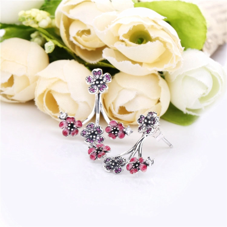 (image pour) Clous d'oreilles PANDORA Fleurs de fleurs de pêcher 298113NCCMX - Afficher 4