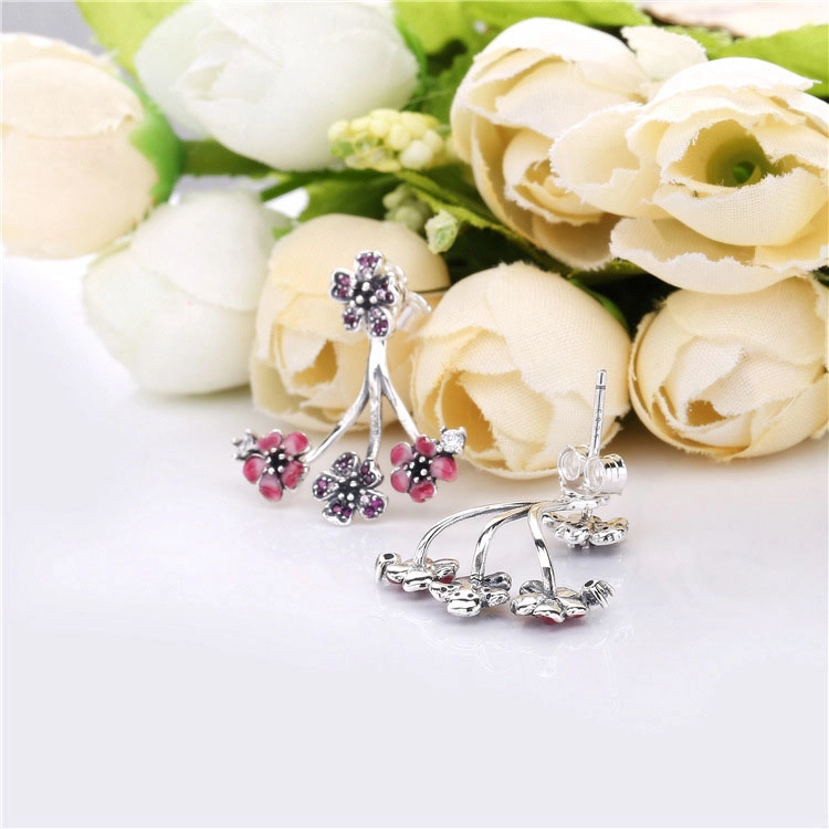 (image pour) Clous d'oreilles PANDORA Fleurs de fleurs de pêcher 298113NCCMX - Afficher 5