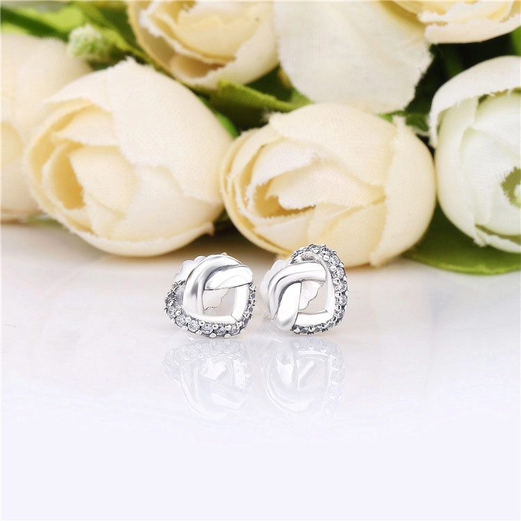 (image pour) Clous d'oreilles PANDORA Liens de l'Amour en Argent 298019CZ - Afficher 2