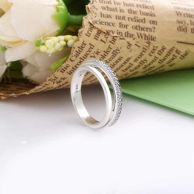 (image pour) Bague PANDORA Pavé Anneau Triple - 199040C01 - Afficher 3