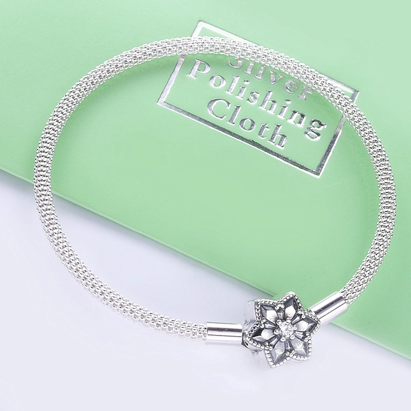 (image pour) Bracelet Argent Pandora Flocon de neige lumineux 598616C01 - Afficher 2