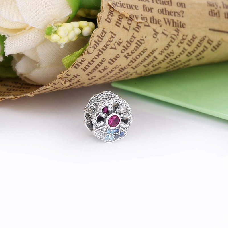 (image pour) Charm PANDORA eventail bleu rose - 798178CZMX - Afficher 2
