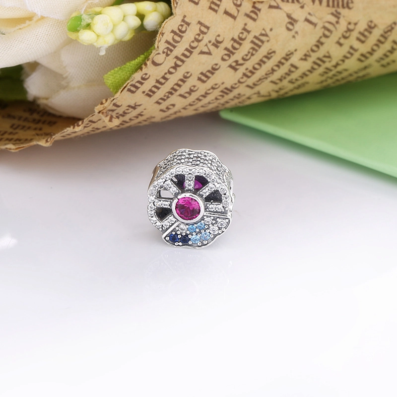 (image pour) Charm PANDORA eventail bleu rose - 798178CZMX - Afficher 5