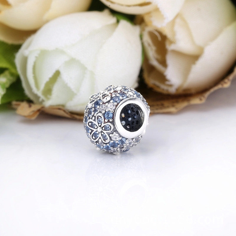 (image pour) Charm Pandora Marguerite Pavé Bleu-Vert 798797C01 - Afficher 3