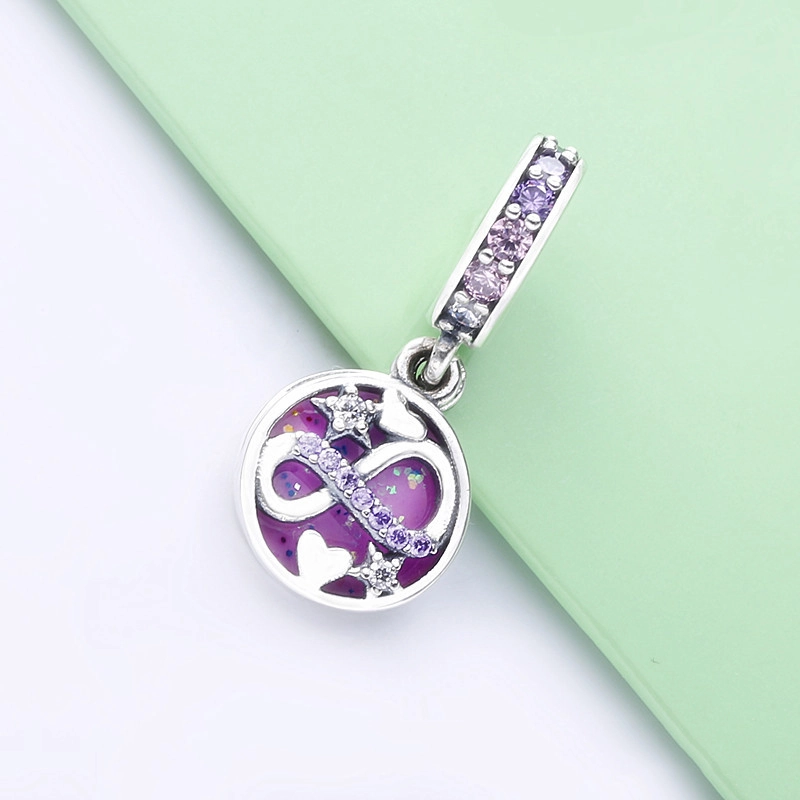 (image pour) Charm Pendant Pandora Cœurs & Étoiles Infini Scintillant 798829C01 - Afficher 2