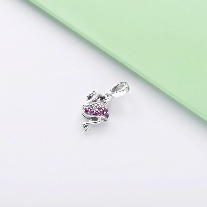 (image pour) Charm Pendant PANDORA Mon Flamant Rose - 798982C01 - Afficher 2